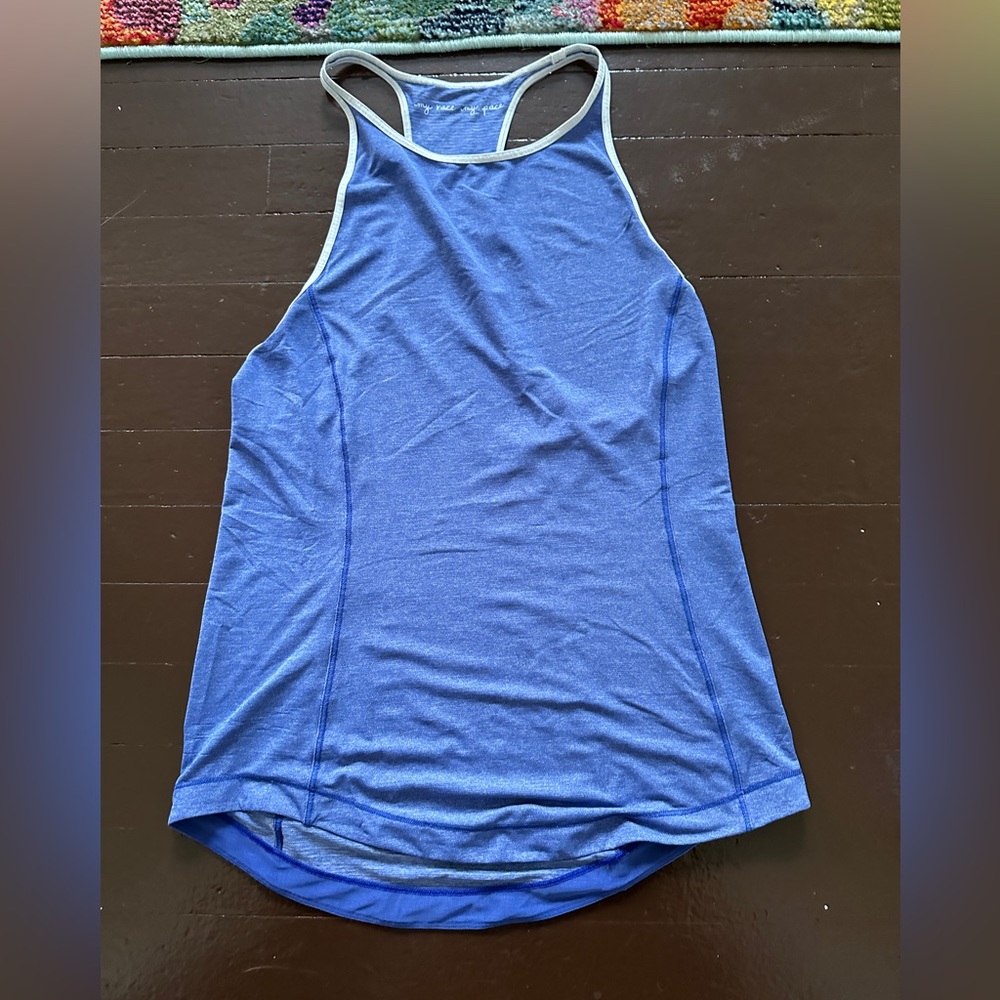 Lululemon blue and white tank top